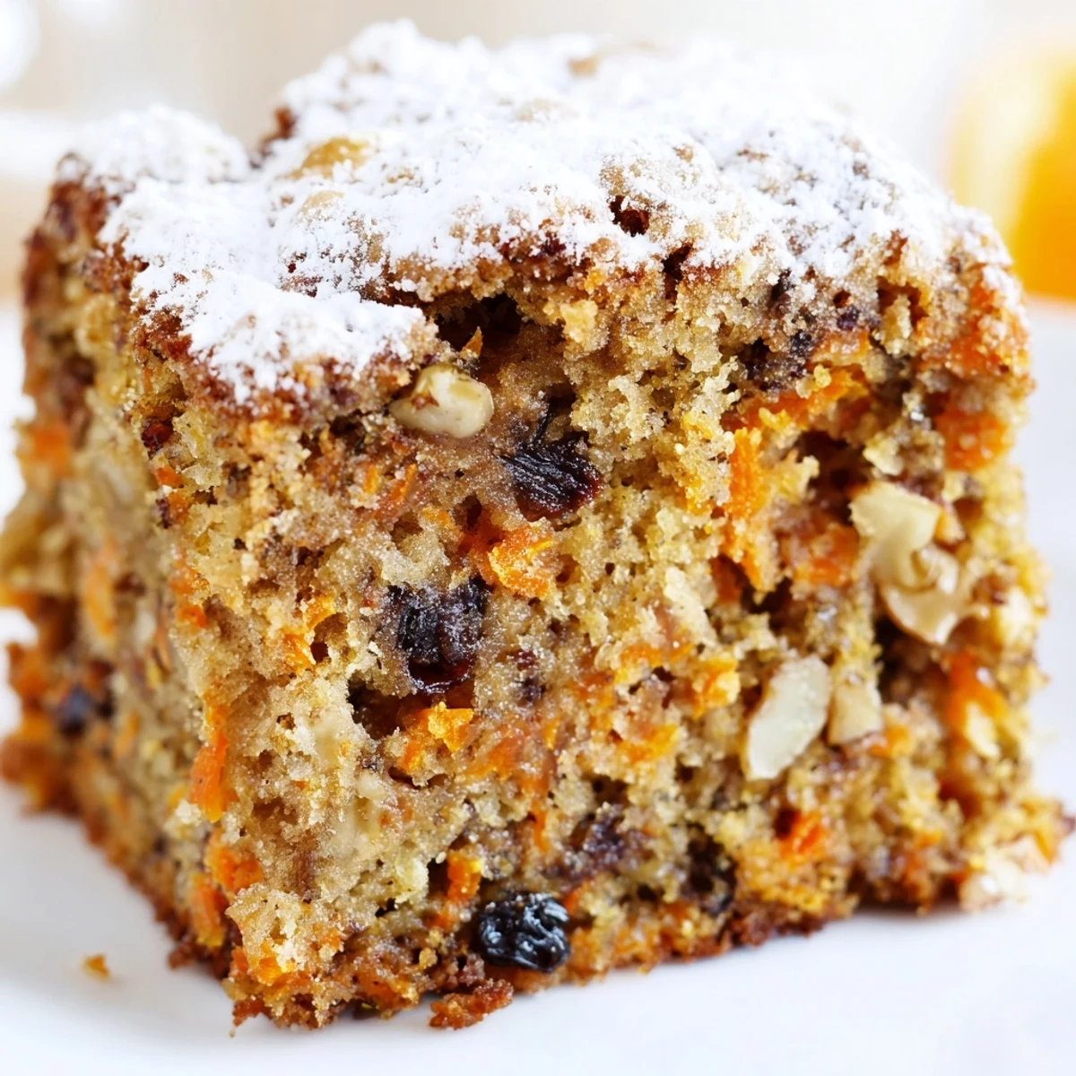 Easy one-bowl Greek yogurt carrot cake featuring tender crumb and aromatic nutmeg cinnamon flavor