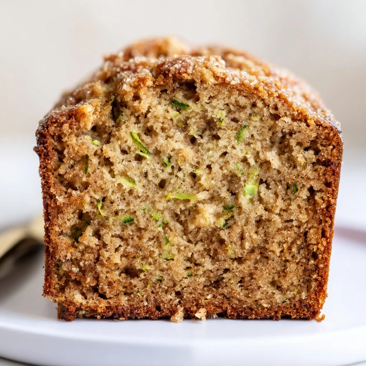 A golden loaf with shredded zucchini and bananas, Zucchini Banana Bread awaits