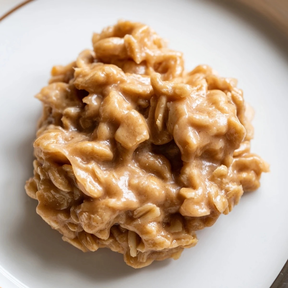 Peanut Butter No Bake Cookies cooling on parchment, soft, chewy, peanut scented