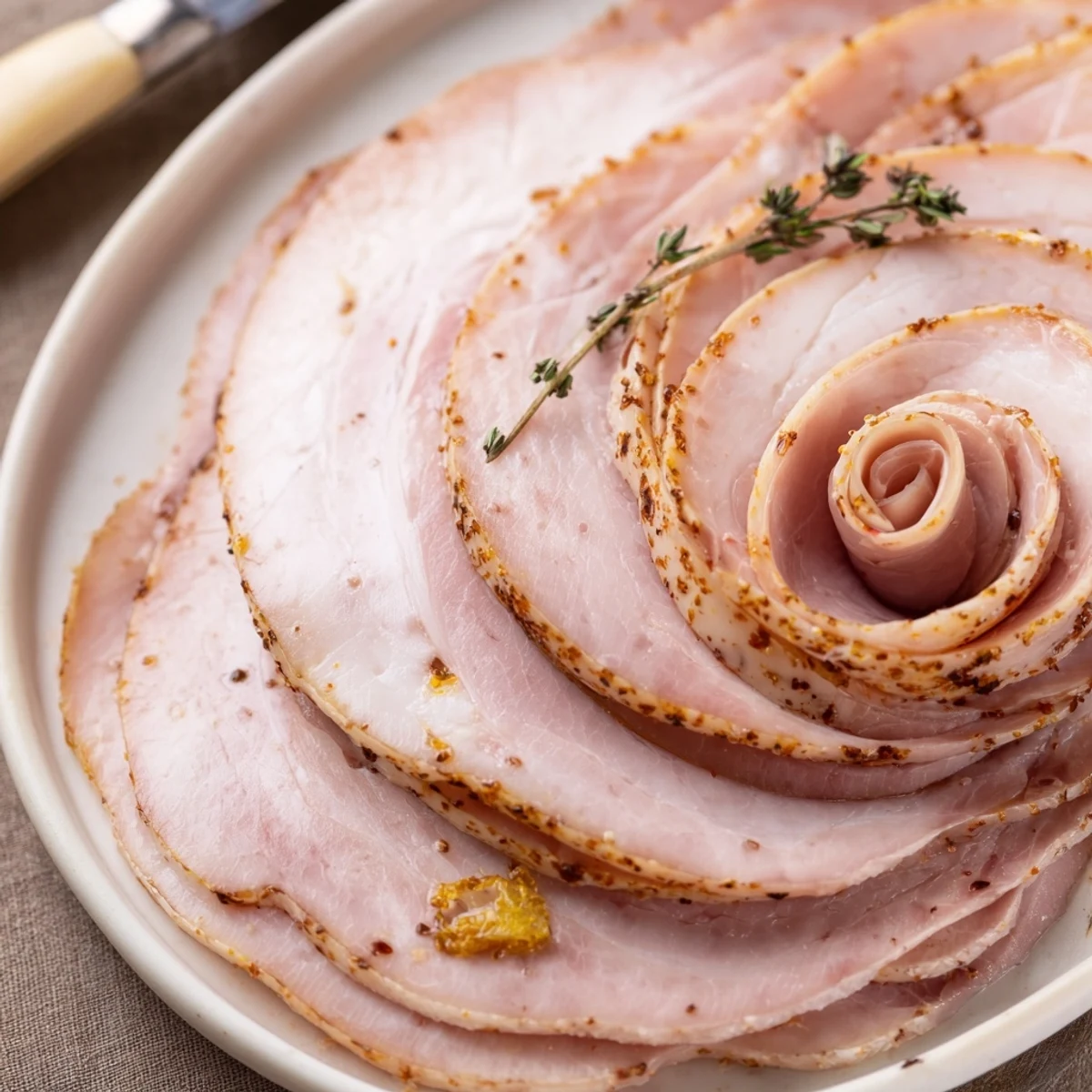 Chilled Homemade Sandwich Deli Meat rolled and wrapped, perfect for picnic charcuterie